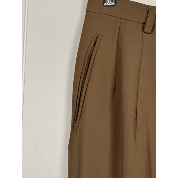 Max Studio Trousers Pleated Brown Dress Pants Size 11/12 - Picture 4 of 10